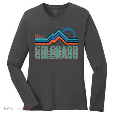 Colorado Retro Style Adventure Logo Women's Long Sleeve Shirt
