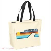California Retro Sunset Beach Tote Bag thumb 2