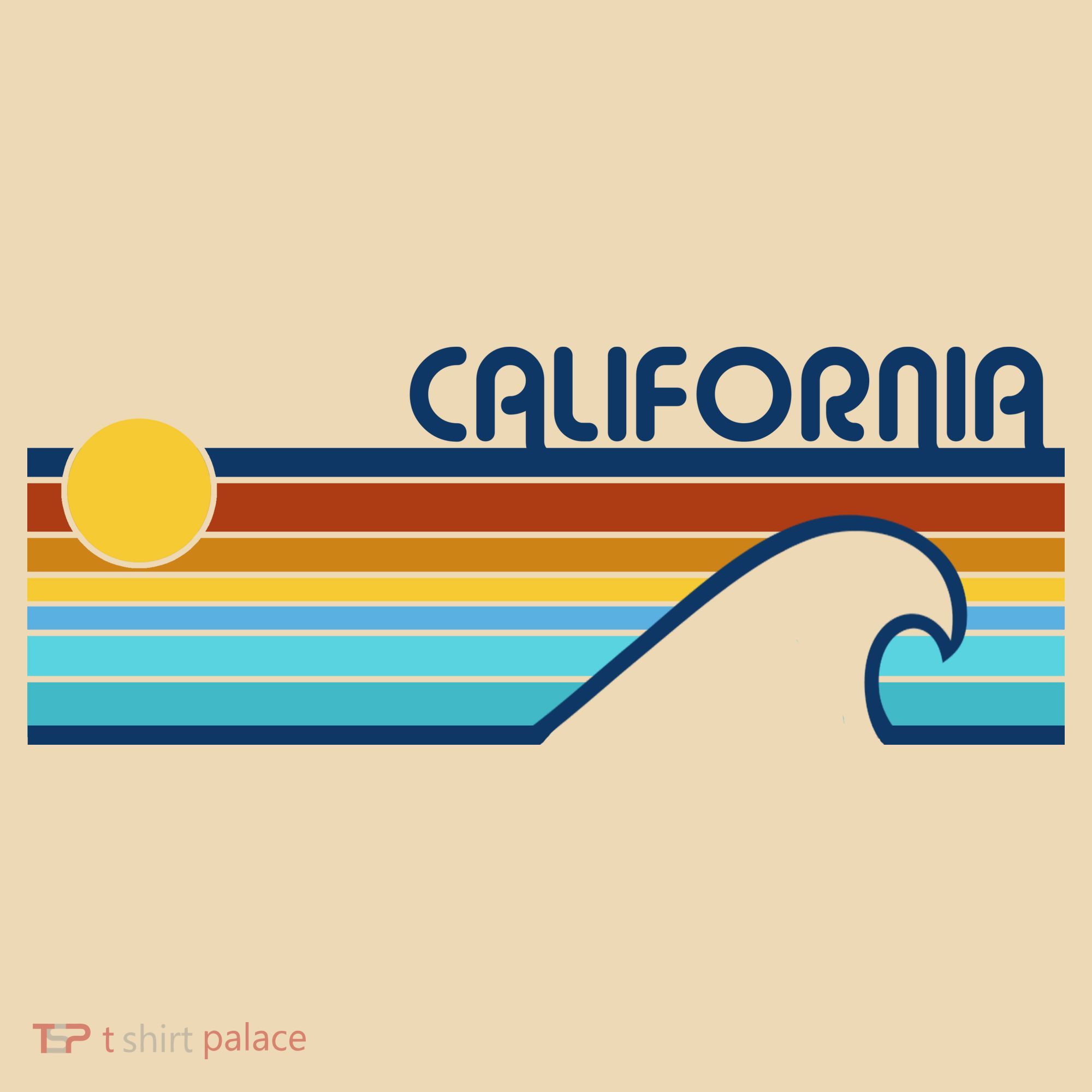 California Retro Sunset Beach Tote Bag