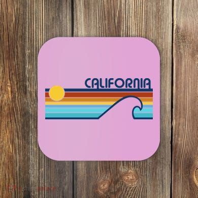 California Retro Sunset Beach Coaster