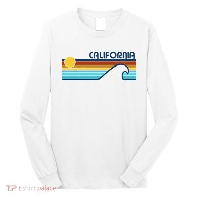 California Retro Sunset Beach Long Sleeve Shirt