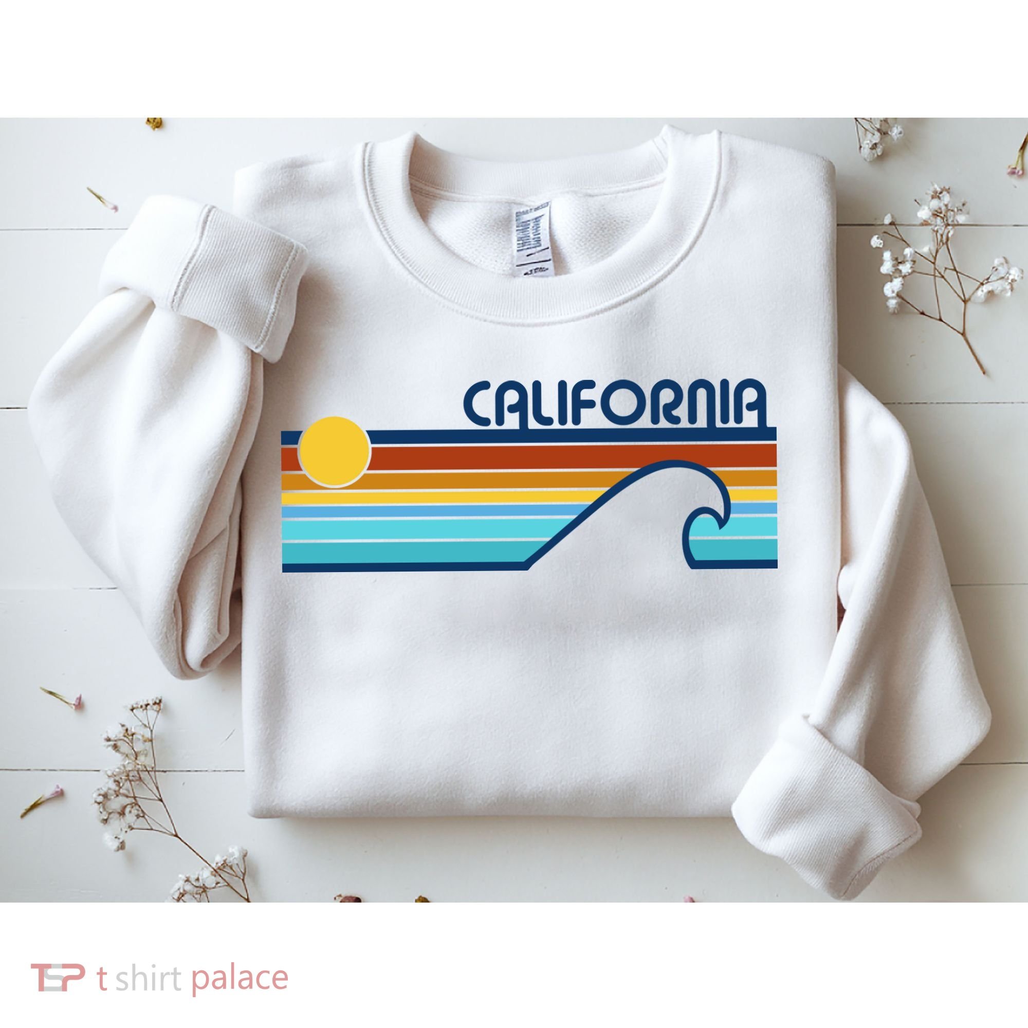 California Retro Sunset Beach Sweatshirt