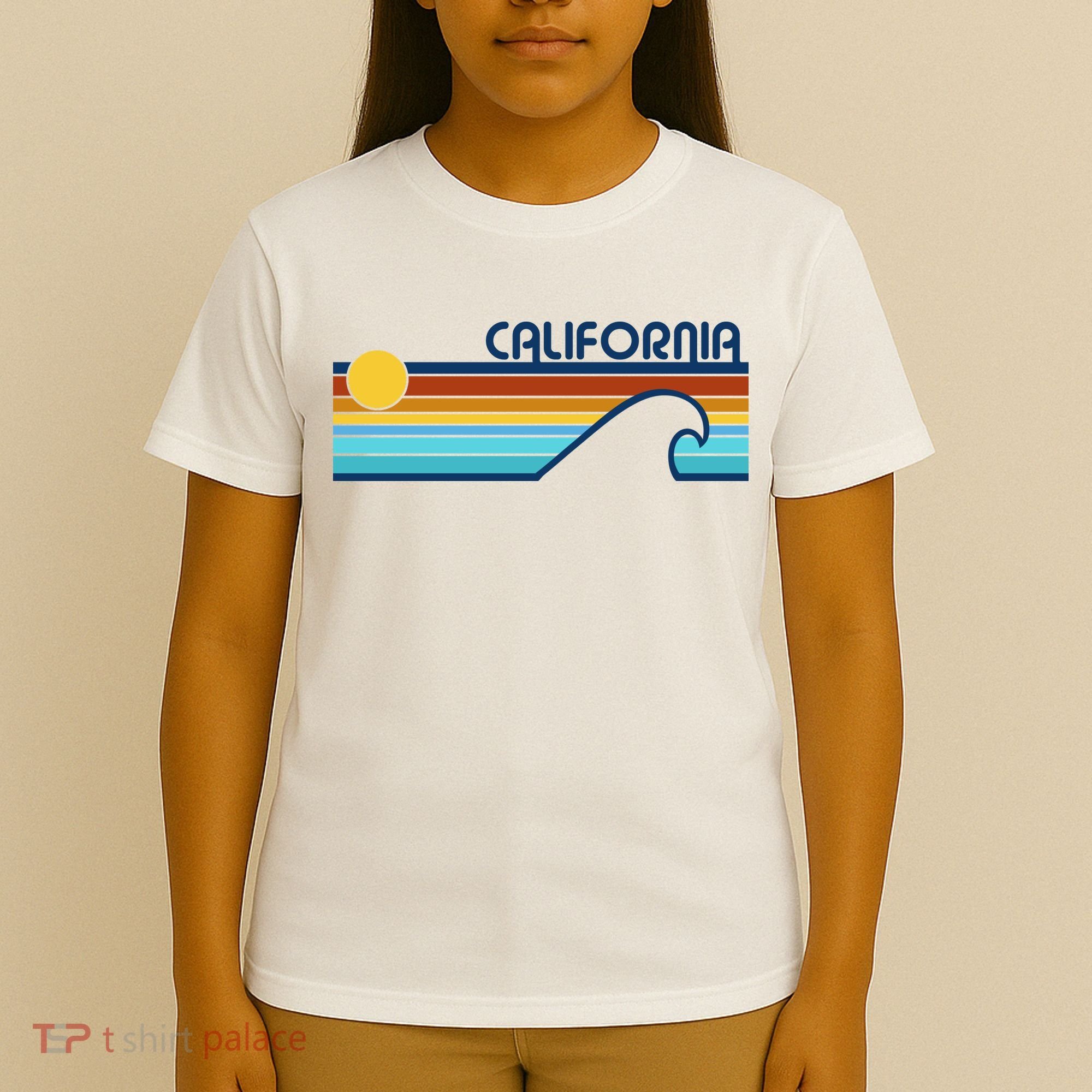 California Retro Sunset Beach T-Shirt