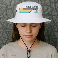California Retro Sunset Beach Bucket Hat thumb 3