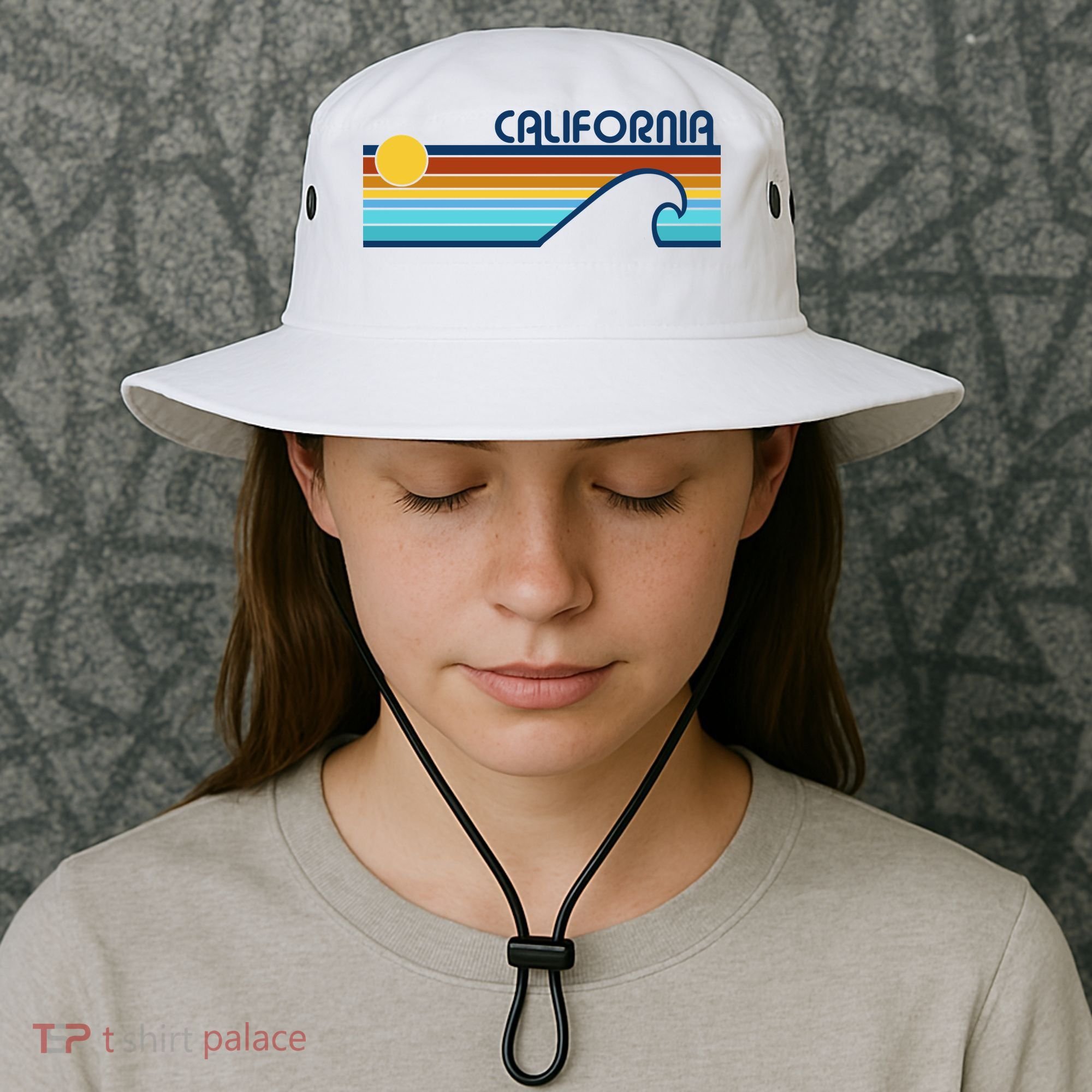 California Retro Sunset Beach Bucket Hat