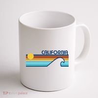 California Retro Sunset Beach Coffee Mug thumb 1