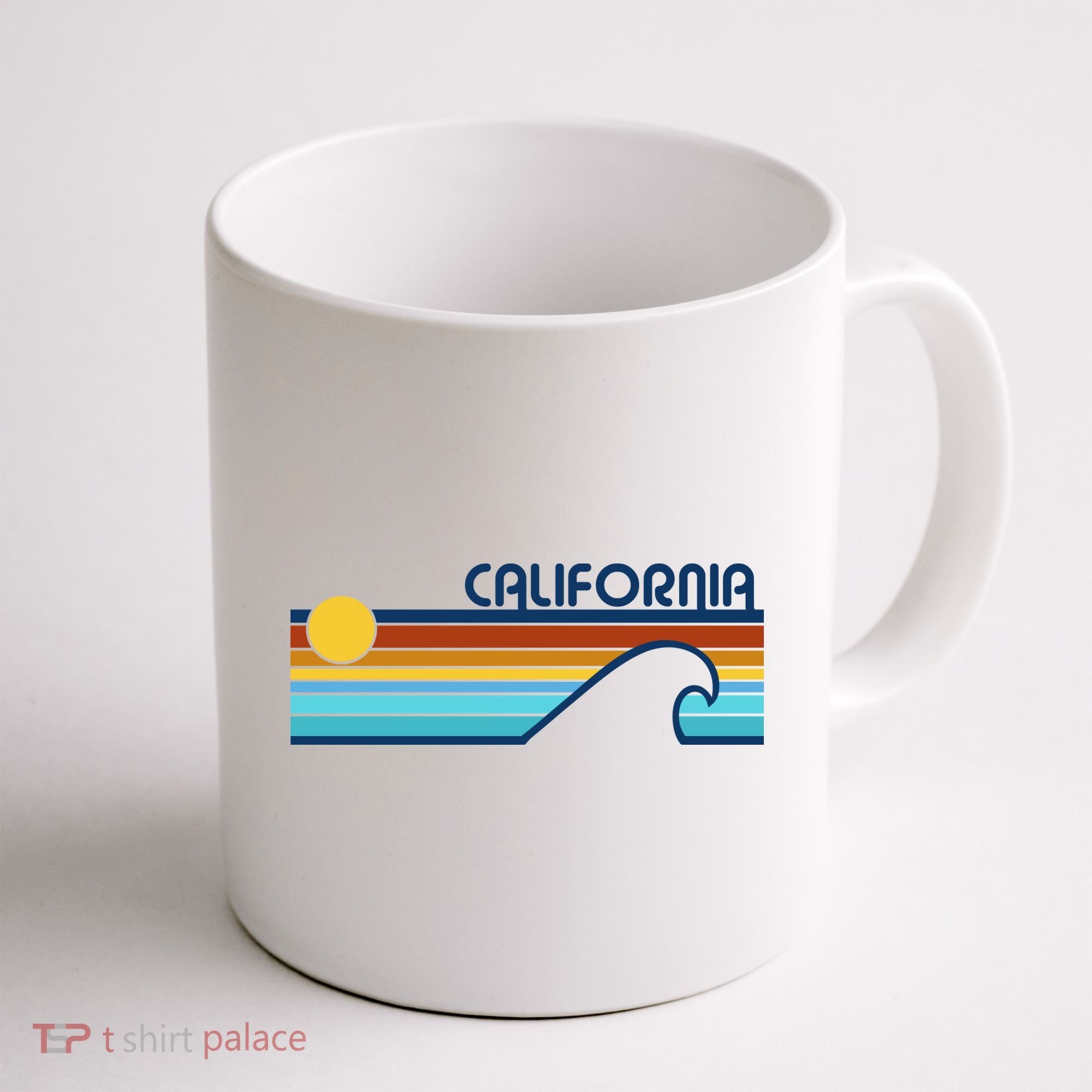 California Retro Sunset Beach Coffee Mug