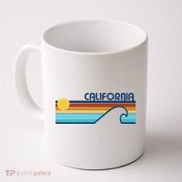 California Retro Sunset Beach Coffee Mug thumb 0