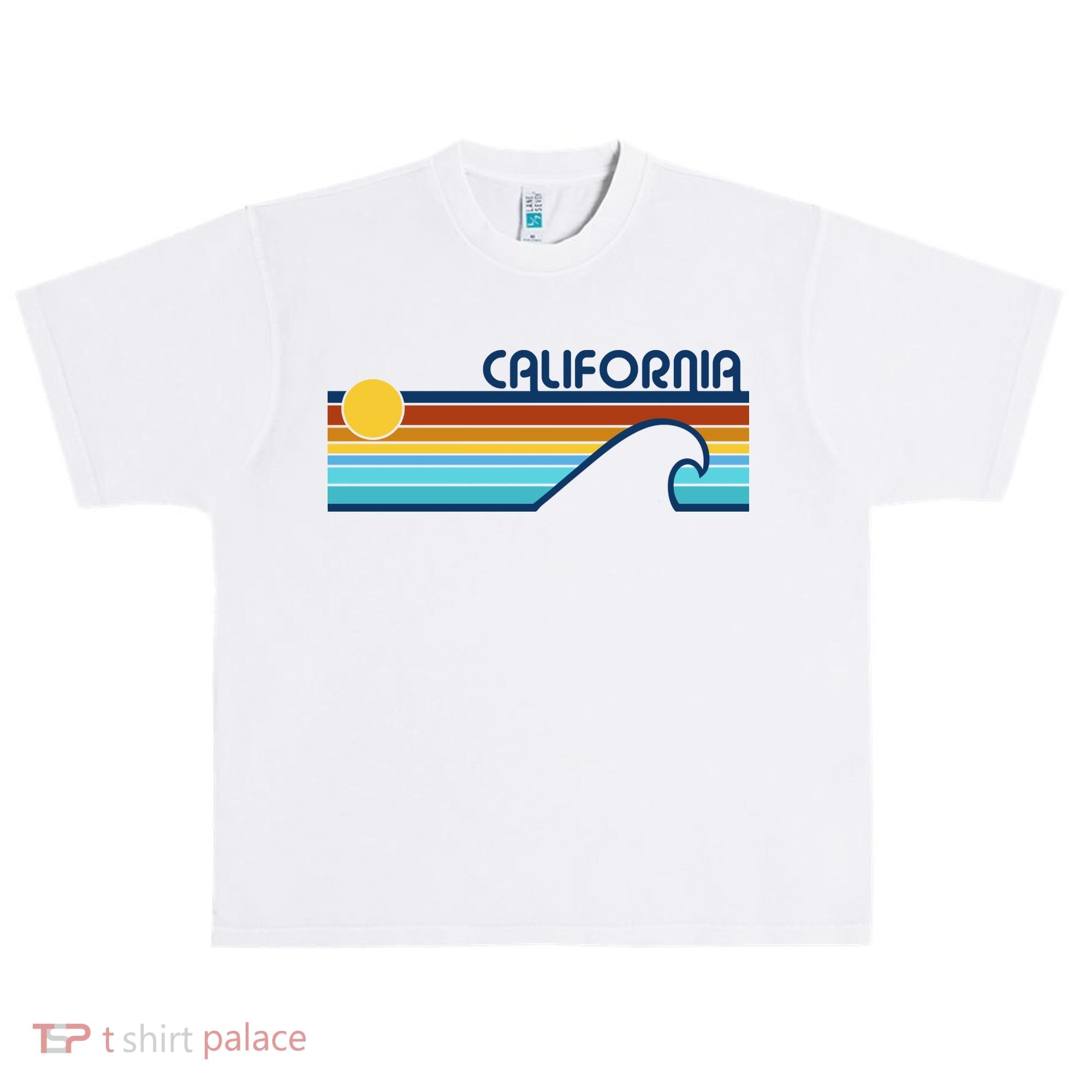 California Retro Sunset Beach Urban Oversized Heavyweight T-Shirt