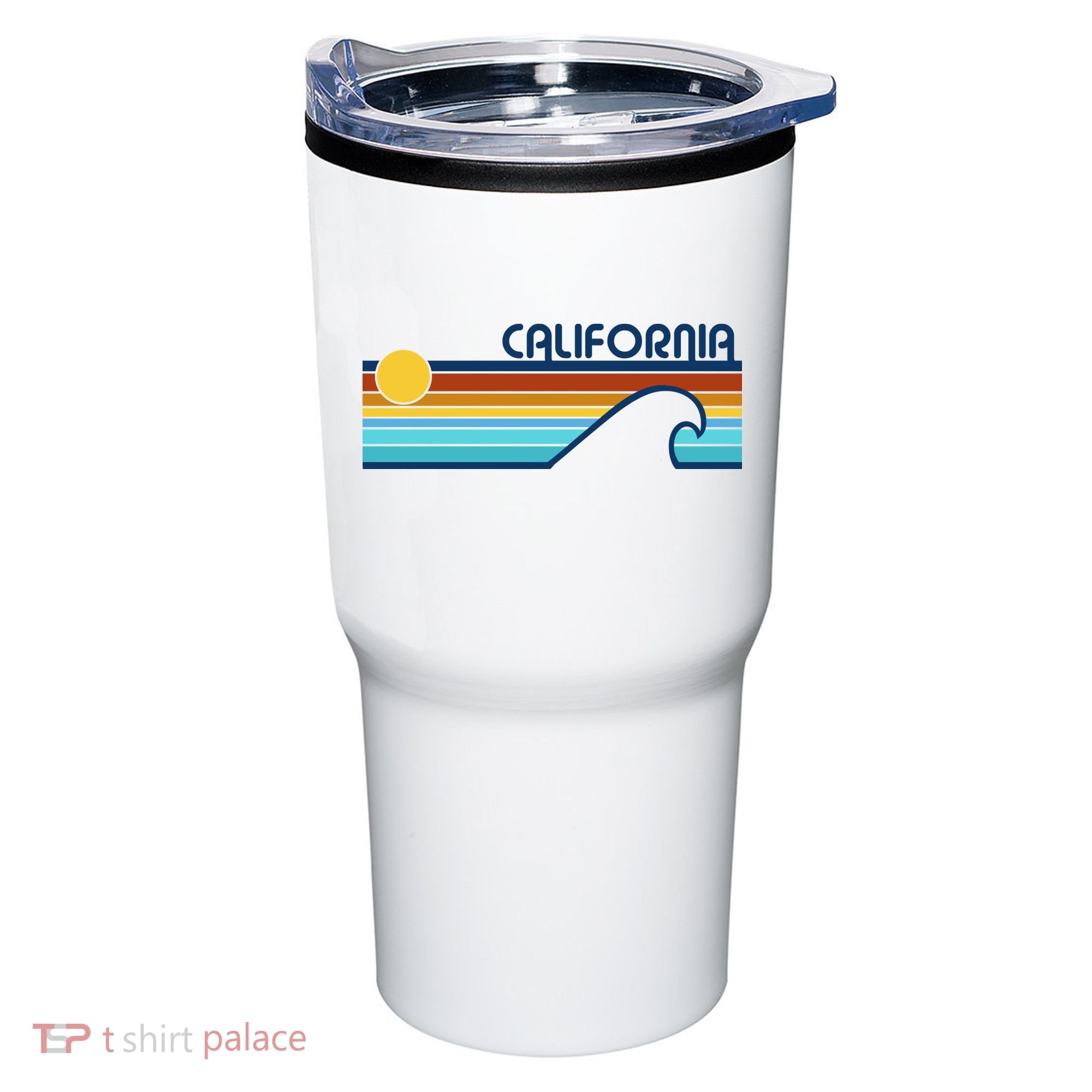 California Retro Sunset Beach Tumbler