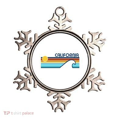California Retro Sunset Beach Ornament