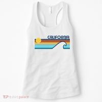 California Retro Sunset Beach Women's Tank Top thumb 0