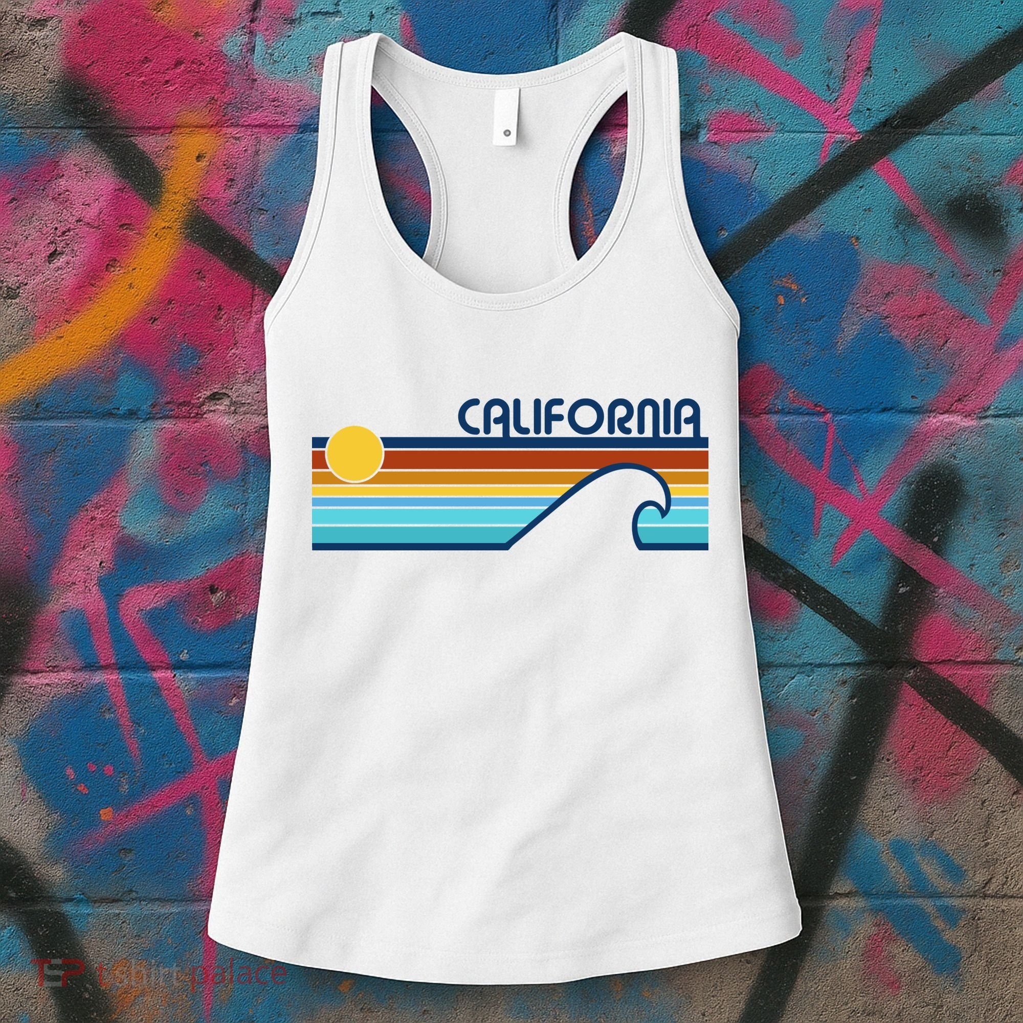California Retro Sunset Beach Women's Tank Top