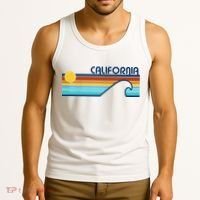 California Retro Sunset Beach Tank Top thumb 3