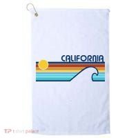California Retro Sunset Beach Golf Towel thumb 0