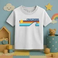 California Retro Sunset Beach Toddler T-Shirt thumb 3