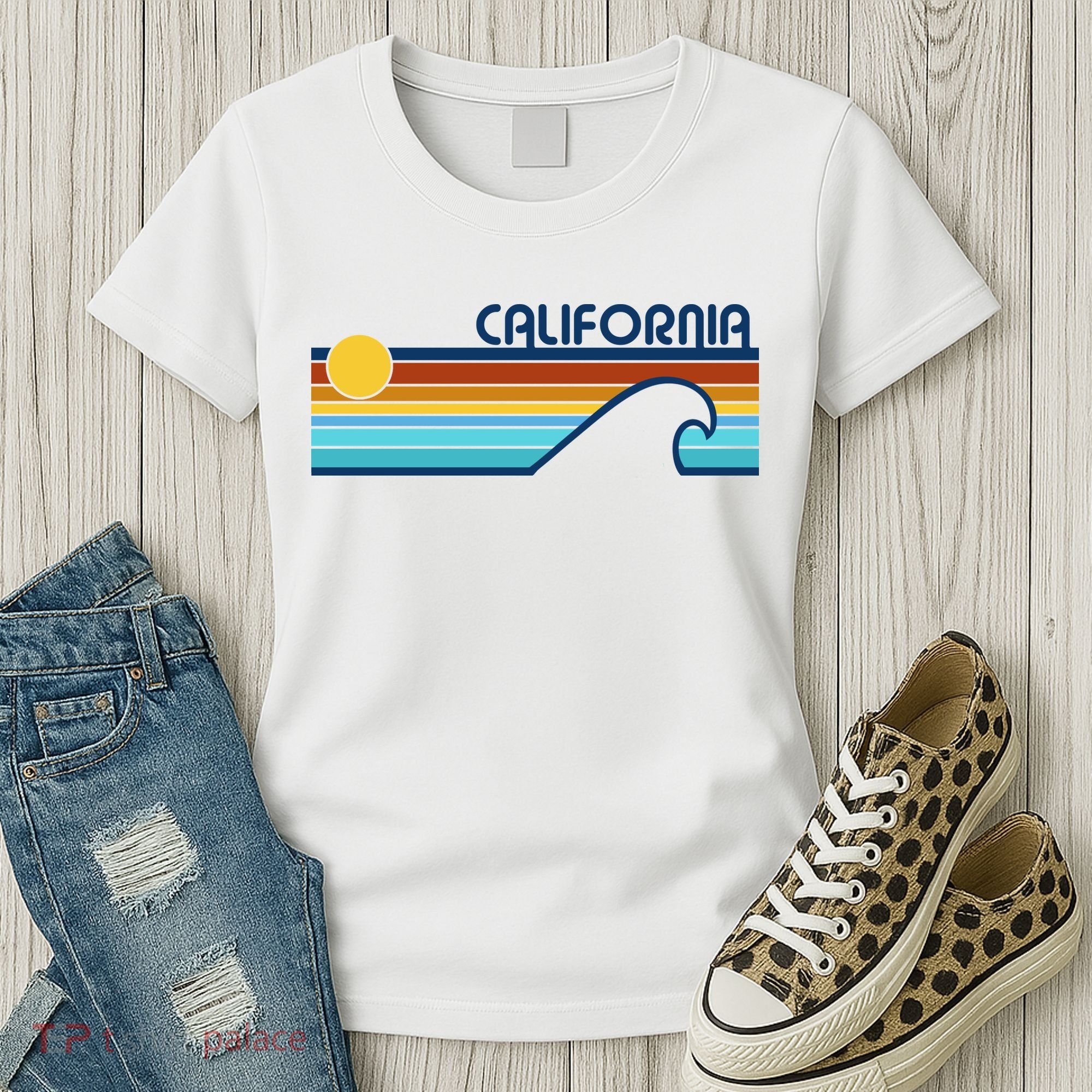 California Retro Sunset Beach Women's T-Shirt