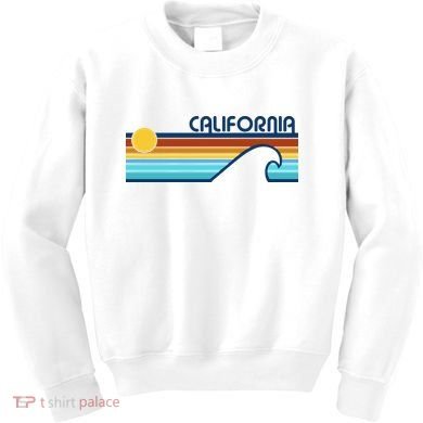 California Retro Sunset Beach Kids Sweatshirt