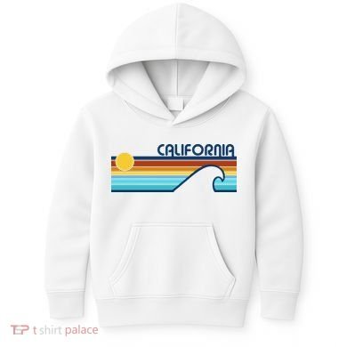 California Retro Sunset Beach Kids Hoodie