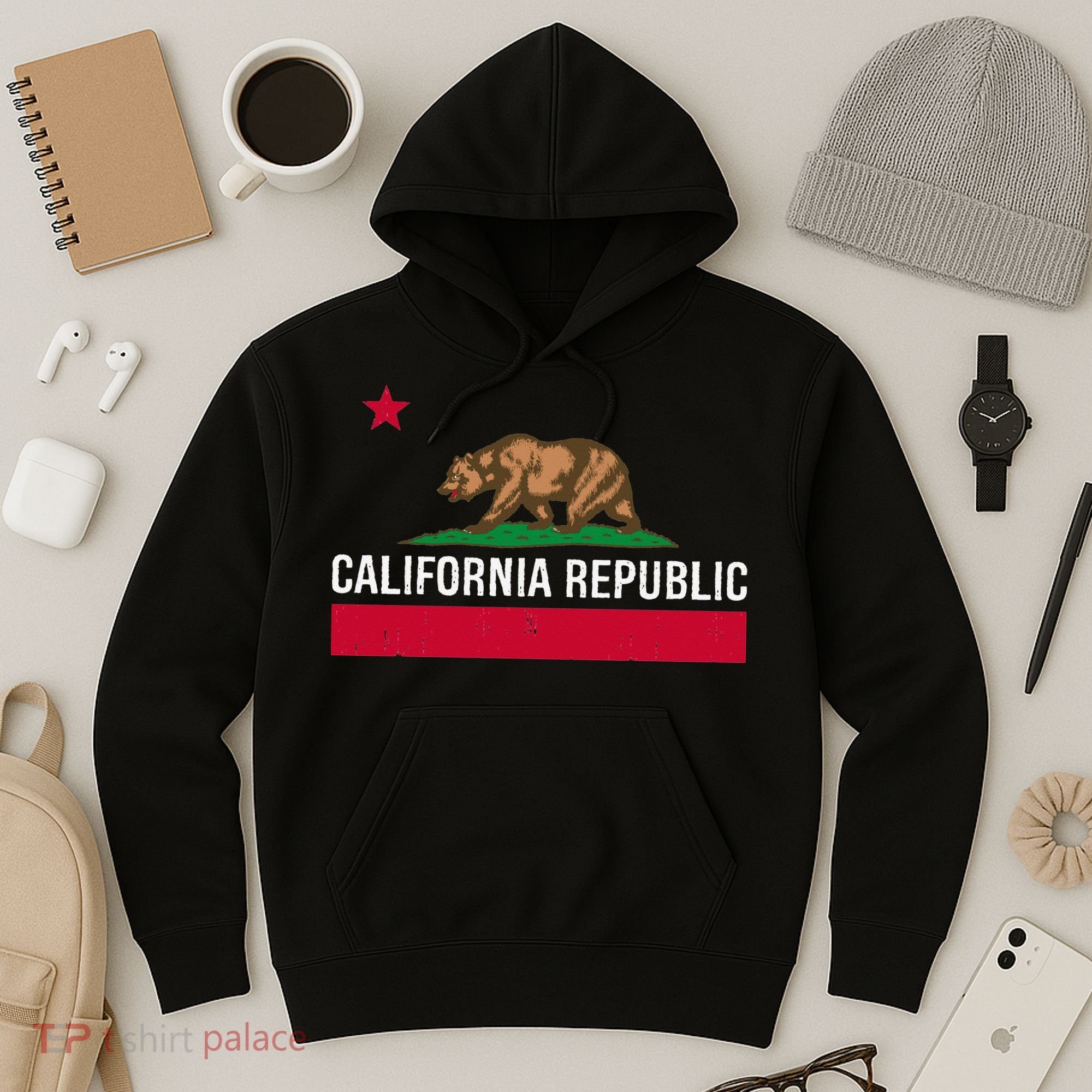 California Republic State Flag Hoodie