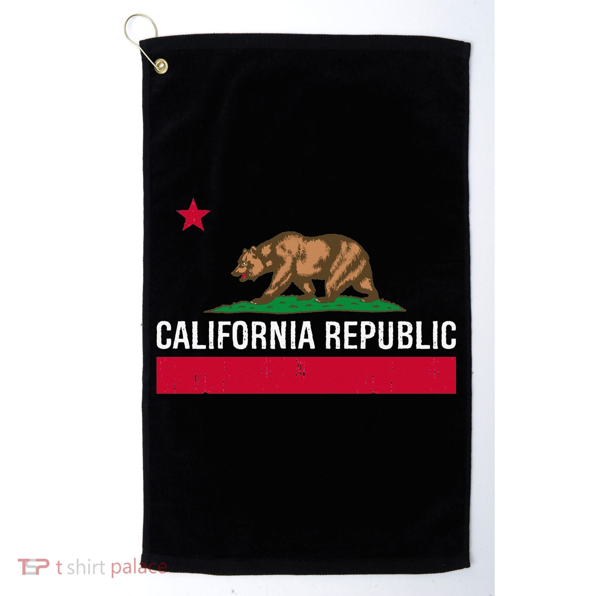 California Republic State Flag Golf Towel