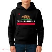 California Republic State Flag Kids Hoodie thumb 4