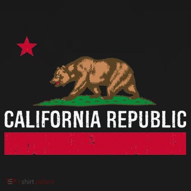 California Republic State Flag Kids T-Shirt