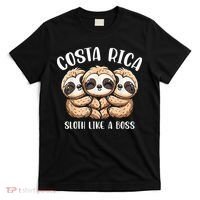 Costa Rica Sloth Like A Boss Costa Rican Travel Vacation T-Shirt thumb 0