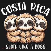 Costa Rica Sloth Like A Boss Costa Rican Travel Vacation Mousepad thumb 1