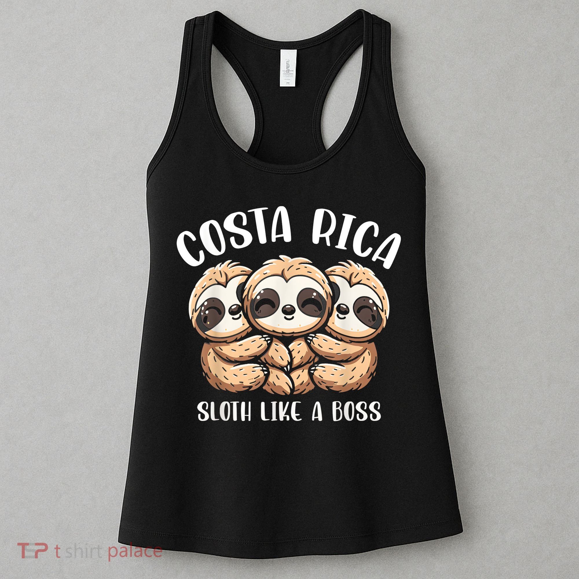 Costa Rica Sloth Like A Boss Costa Rican Travel Vacation Women's Tank Top