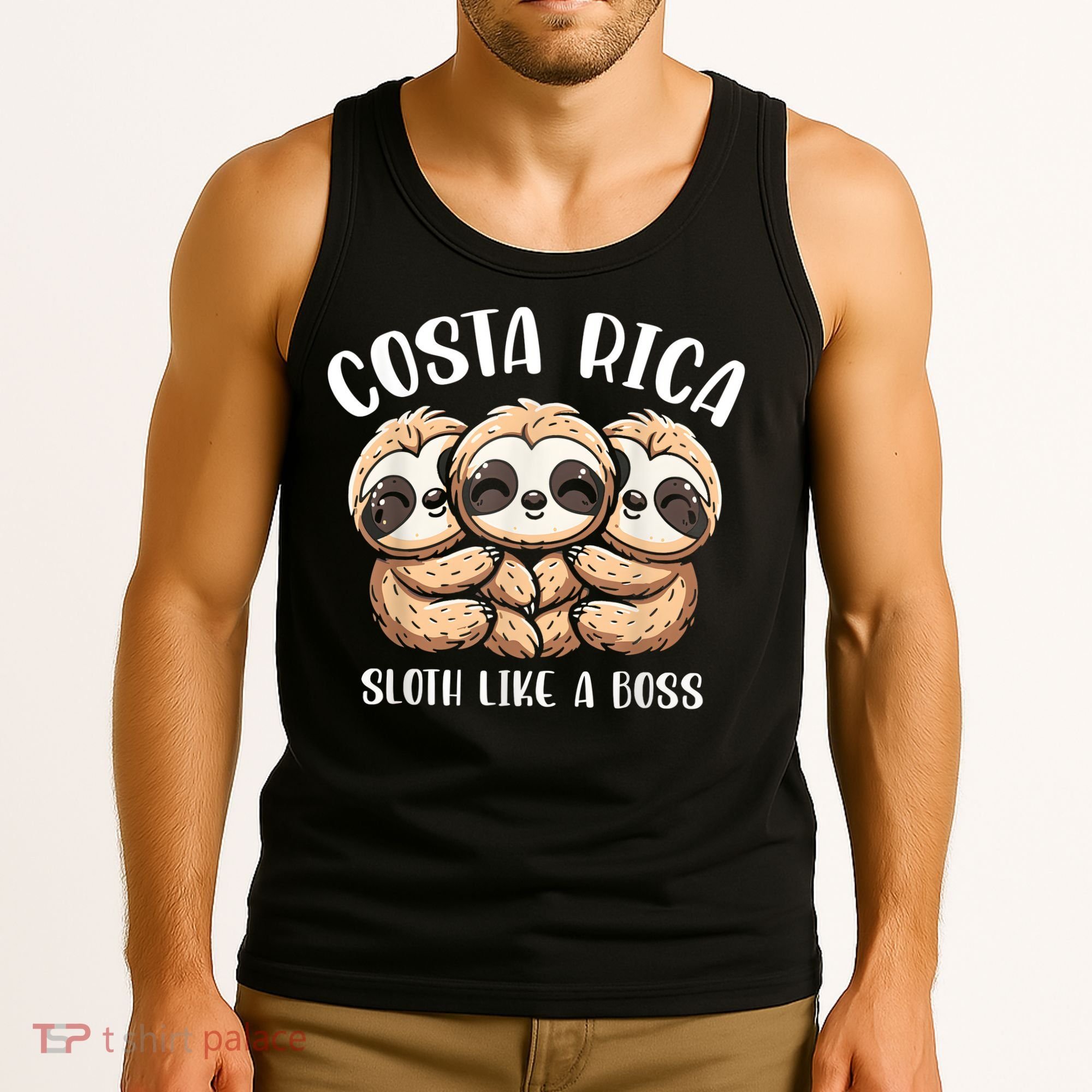 Costa Rica Sloth Like A Boss Costa Rican Travel Vacation Tank Top