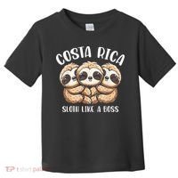 Costa Rica Sloth Like A Boss Costa Rican Travel Vacation Toddler T-Shirt thumb 0