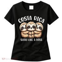 Costa Rica Sloth Like A Boss Costa Rican Travel Vacation Women's T-Shirt thumb 0