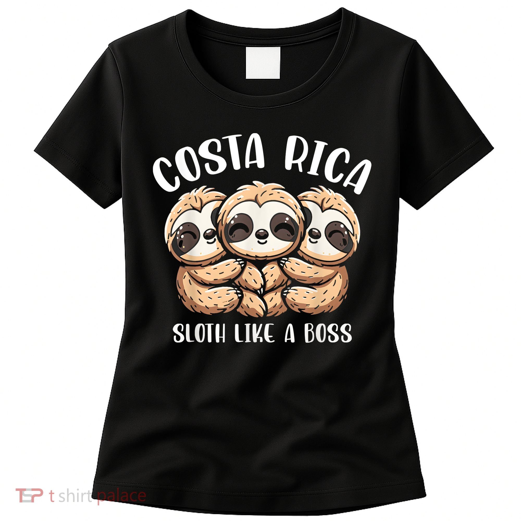 Costa Rica Sloth Like A Boss Costa Rican Travel Vacation Women's T-Shirt