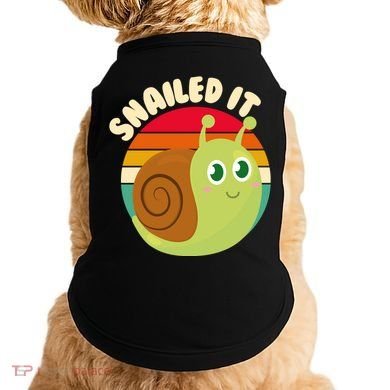 Cute Retro Snailed It Doggie Tank