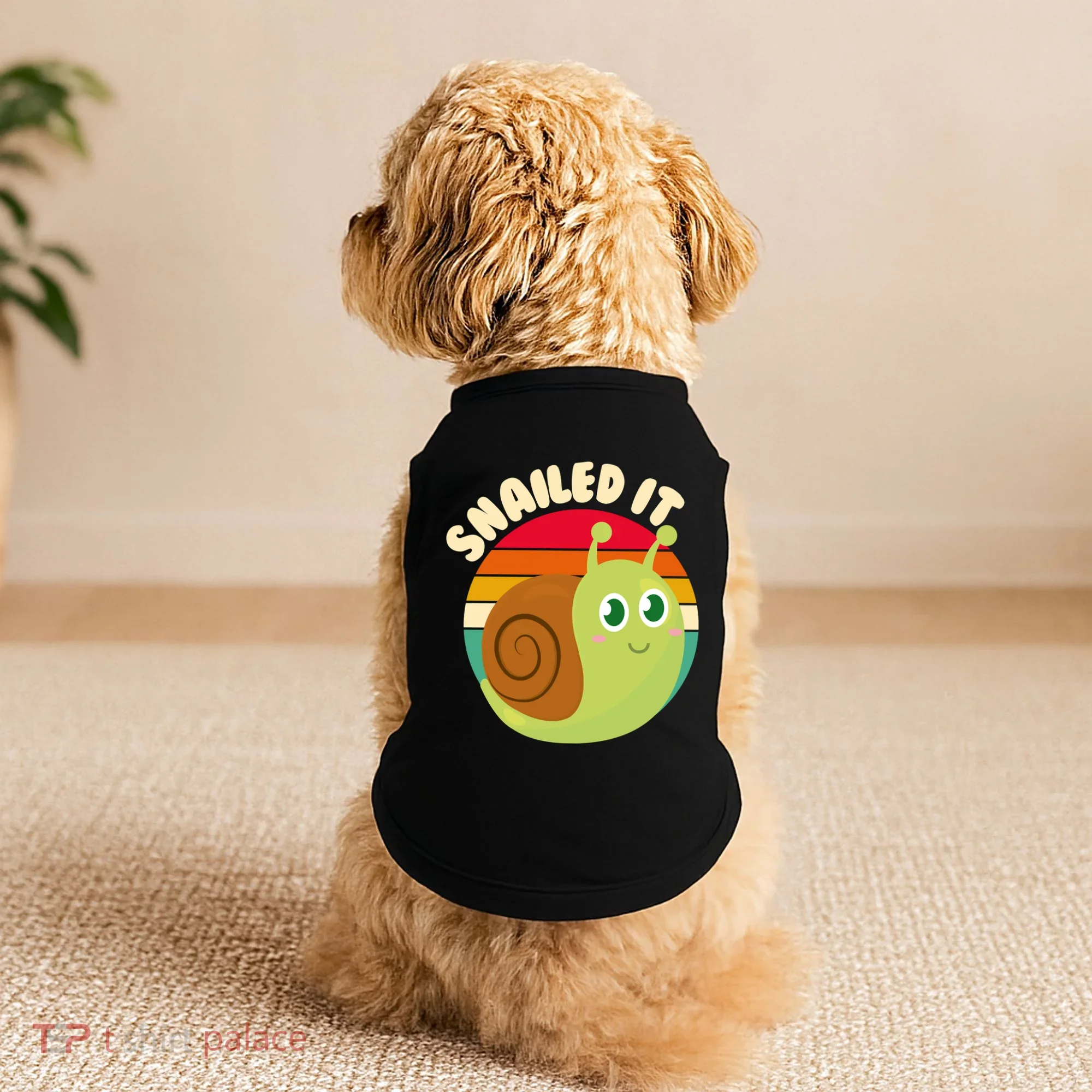 Cute Retro Snailed It Doggie Tank
