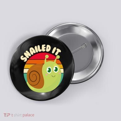 Cute Retro Snailed It Button