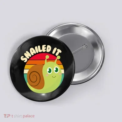 Cute Retro Snailed It Button