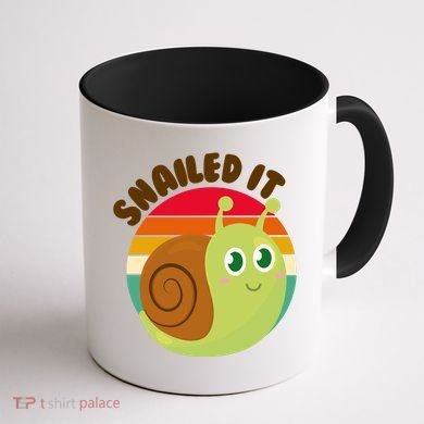 Cute Retro Snailed It Coffee Mug back
