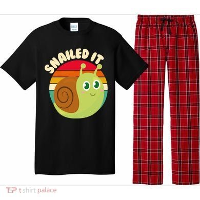 Cute Retro Snailed It Pajama Set