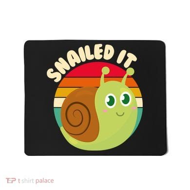 Cute Retro Snailed It Mousepad