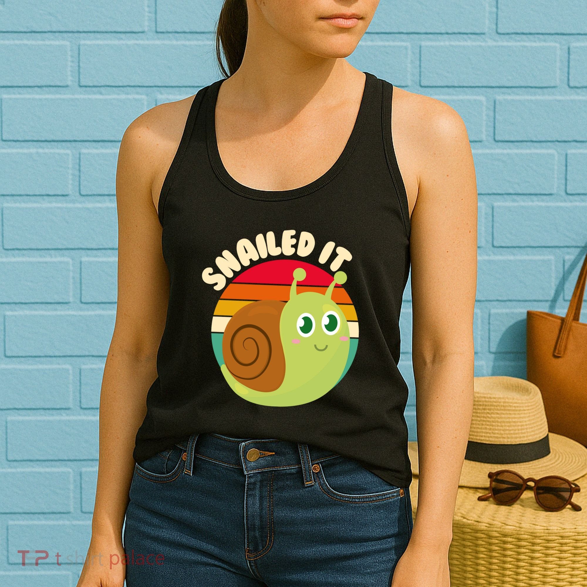 Cute Retro Snailed It Women's Tank Top