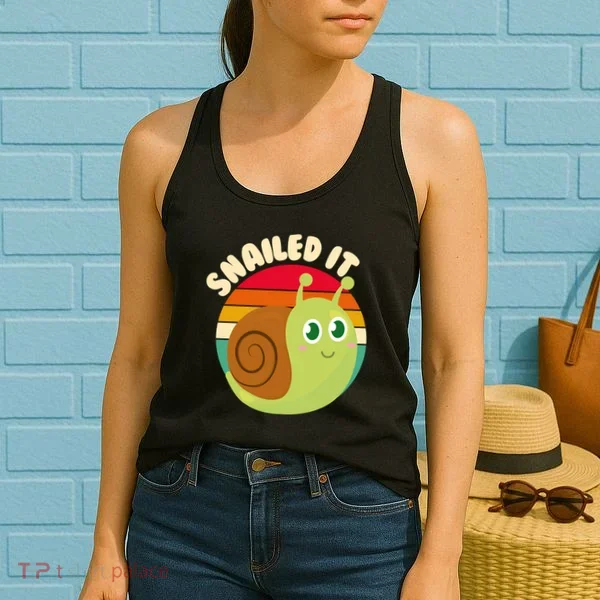 Cute Retro Snailed It Women's Tank Top