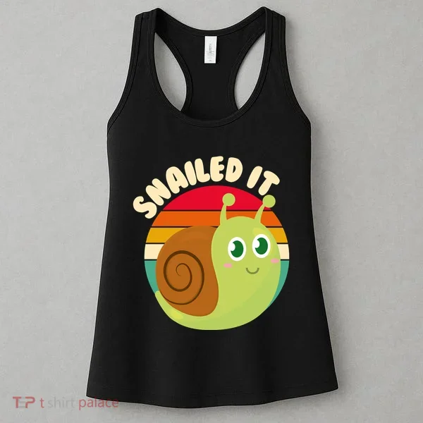 Cute Retro Snailed It Women's Tank Top