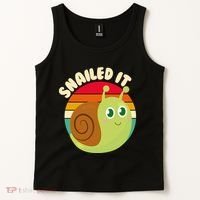 Cute Retro Snailed It Tank Top thumb 2