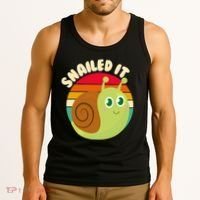 Cute Retro Snailed It Tank Top thumb 3