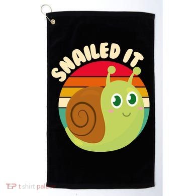 Cute Retro Snailed It Golf Towel