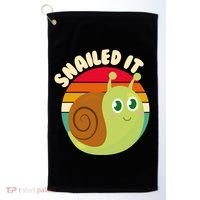 Cute Retro Snailed It Golf Towel thumb 0