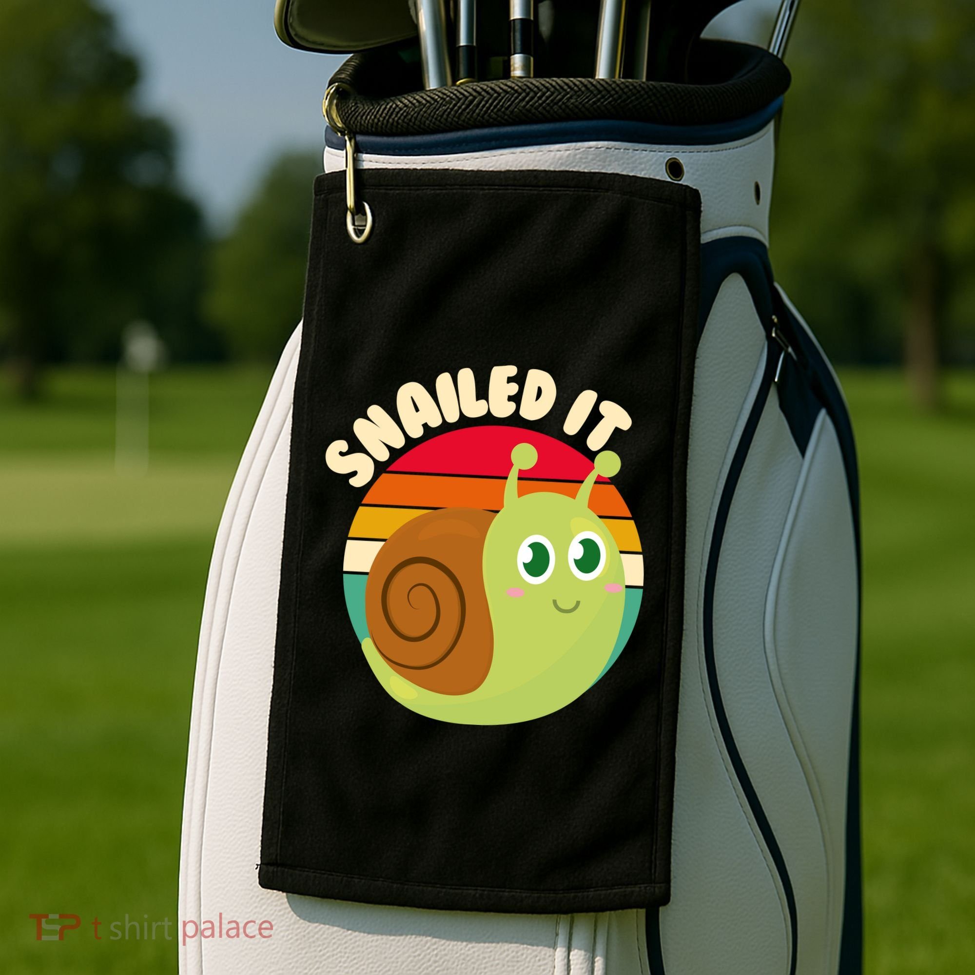 Cute Retro Snailed It Golf Towel