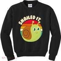 Cute Retro Snailed It Kids Sweatshirt thumb 0